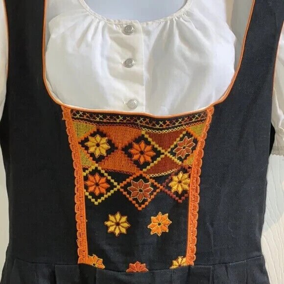 Heller Salzburger Trachten Netherlands German Oktoberfest Dirndl Dress Size 44 - Picture 3 of 13